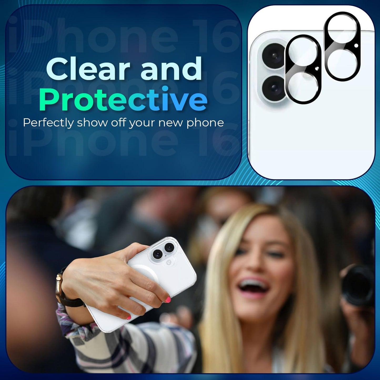 I-Phone 16 Pro (5 in 1 Protection kit case)