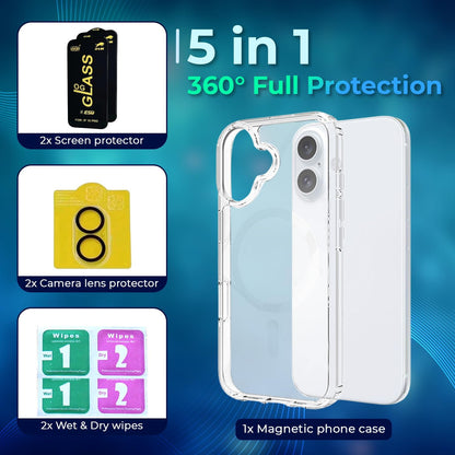 I-Phone 16 Pro (5 in 1 Protection kit case)